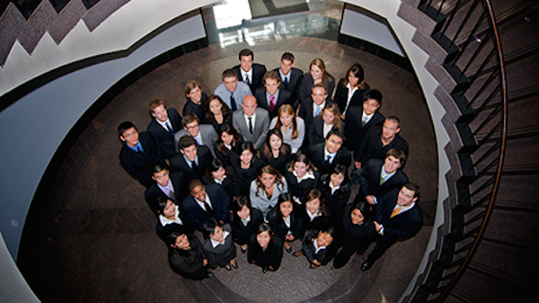 Students at UNC's Kenan-Flagler Business School