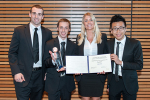 The global team that won Foster's 2014 Global Business Case Competition. Photo courtesy of Foster School of Business