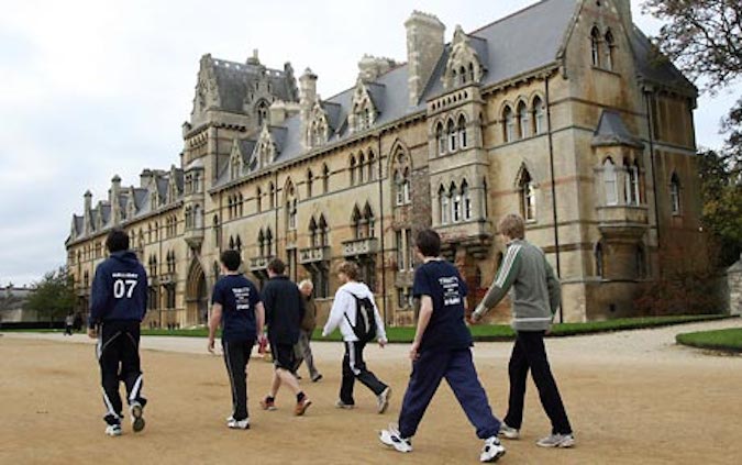 Students at Oxford University in the United Kingdom