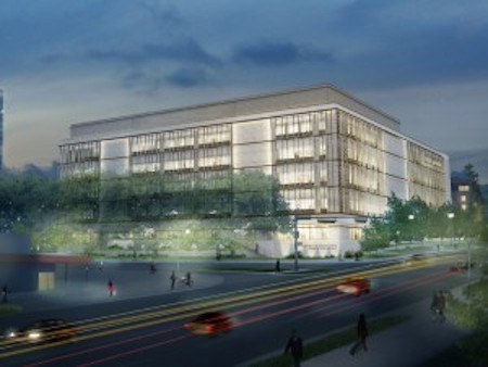 An artist's rendering of the University of Texas' Rowling Hall