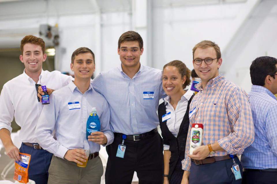Eric Bykowsky with fellow interns at Proctor & Gamble