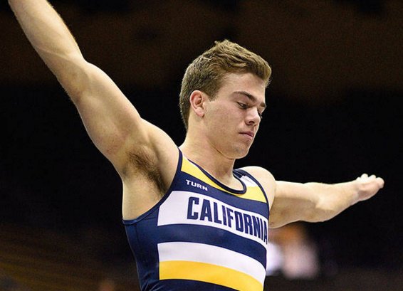 Ryan Patterson on the UC Berkeley gymnastics team. Courtesy photo 