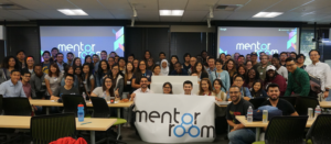 Mentor Room Kickoff at Google Headquarters in Mountain View, CA. Founding team front and center