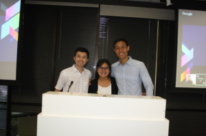Dante Alvarado-Leon (left) with co-founders Itzel Martinez, and Chris Trinh. Courtesy photo
