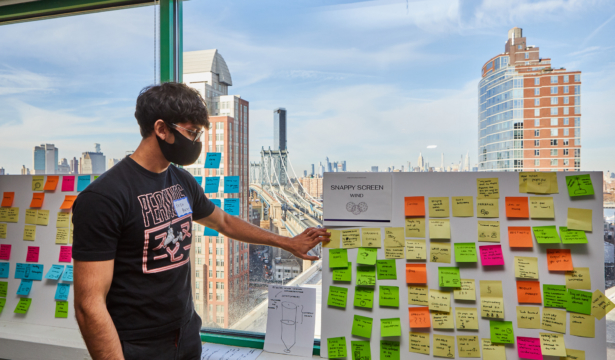 Students in NYU's first cohort of its four-year Business, Technology & Entrepreneurship degree used design thinking to tackle real-world business challenges facing NYC startups. (Courtesy photo)
